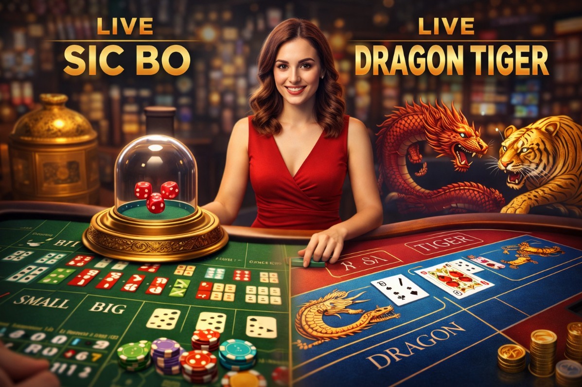 Live casino games with a smiling dealer