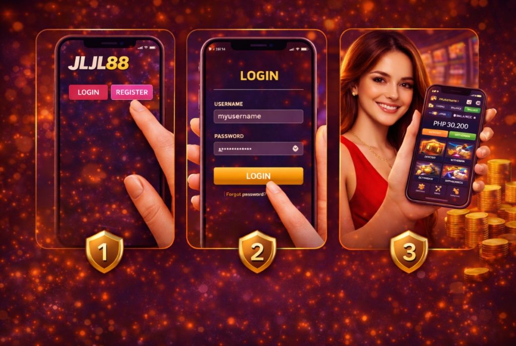Three-step login guide for JLJL88